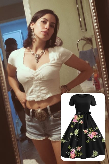 After: Virtual dress try-on result