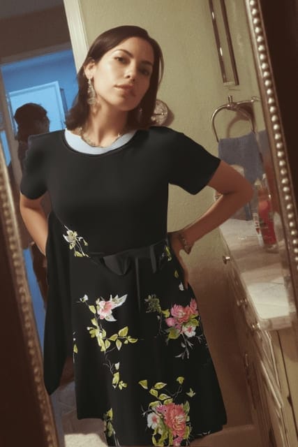 Before: Virtual dress try-on result